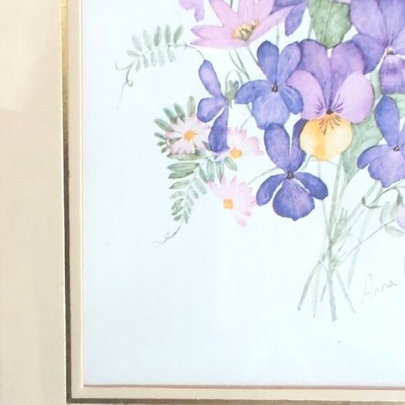 Anna Macleod Floral Bouquet Water Color Framed Art Picture - Picture 6 of 13